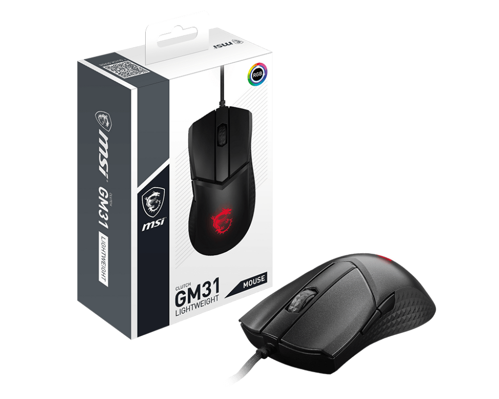 Mouse Gaming MSI Clutch GM31 Lightweight 12000DPI USB