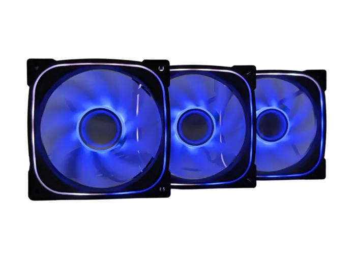 Fan Cooler Kit 3 en 1 Jemip Rage + Hub + Control Remoto 3x12cm (ARGB) Negro
