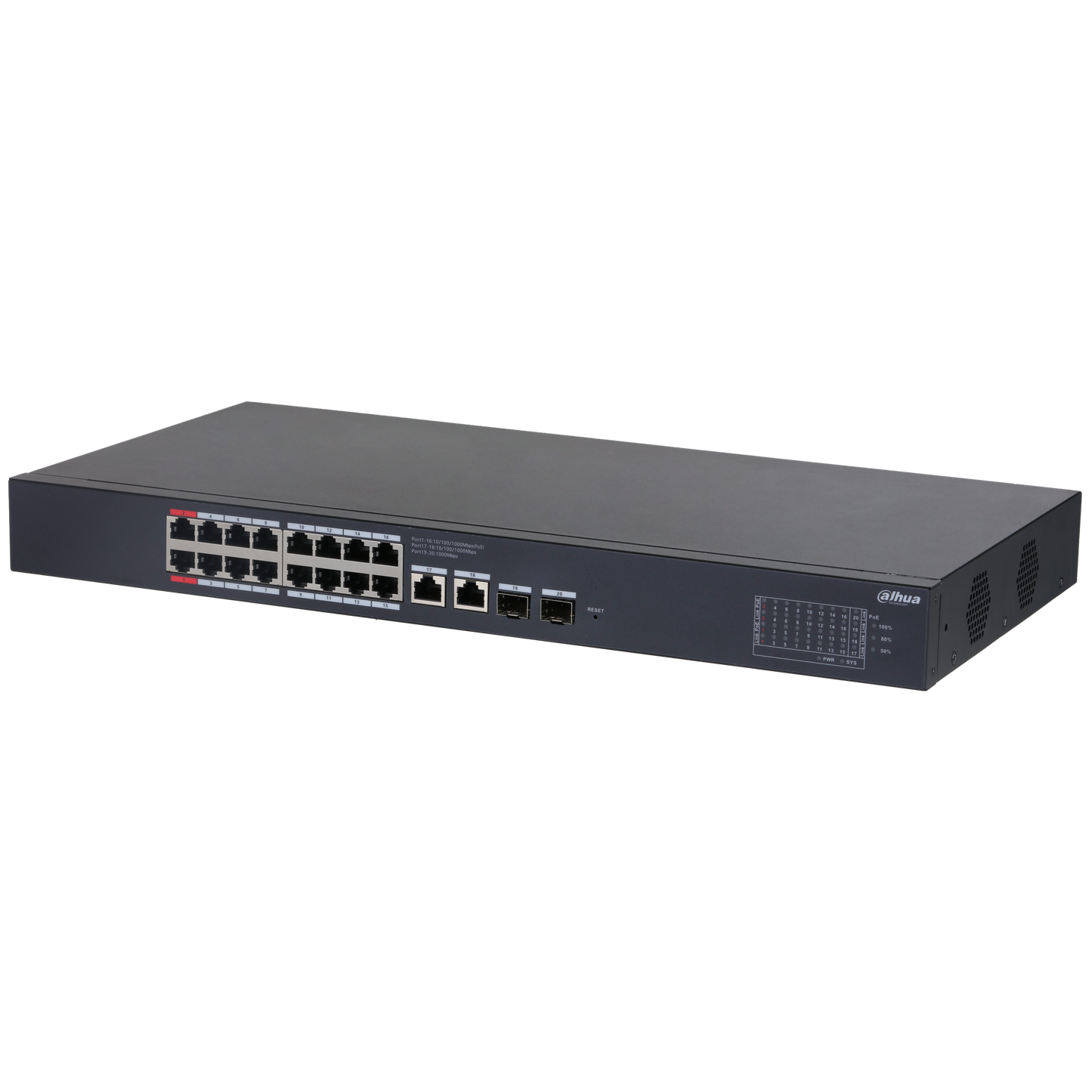 Switch Gigabit Administrable 20 Puertos / 16poe Dahua Desktop (+IVA)