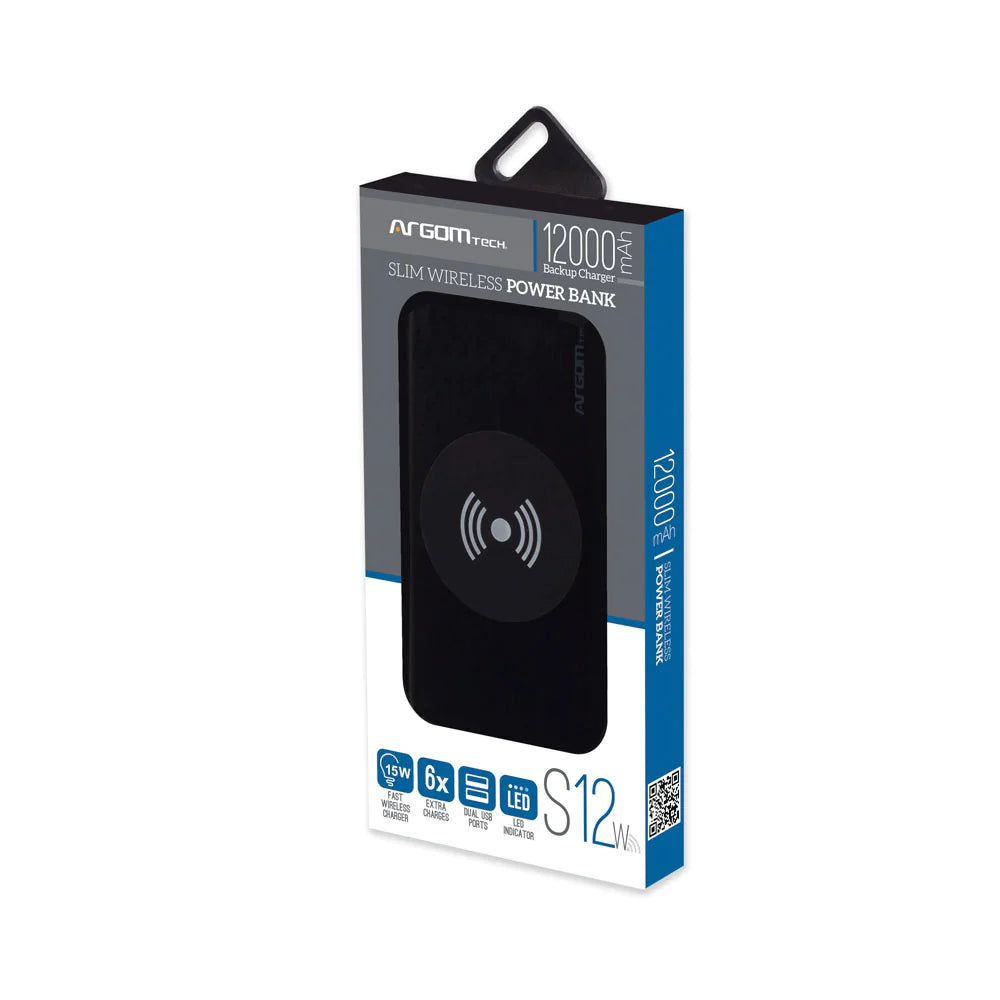 Cargador Power Bank Con Carga Inalambrica 15w 12000mah (+IVA)