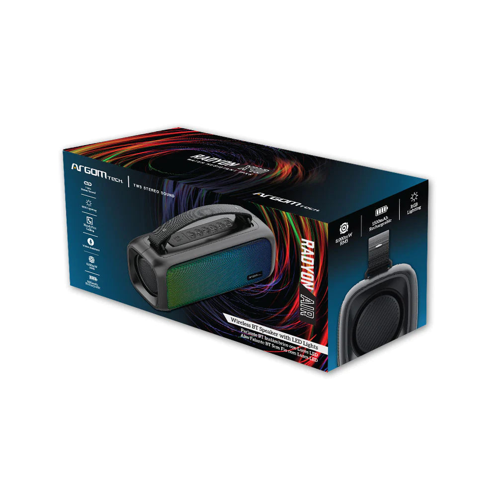 Corneta Inalámbrica Radyon Air Bluetooth Led 8w Argomtech Azul (+IVA)