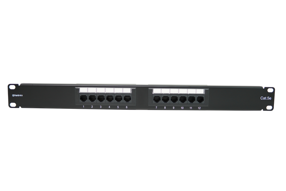 Patch Panel 12 Puertos Cat 5e Rackeable Netlinks (+IVA)