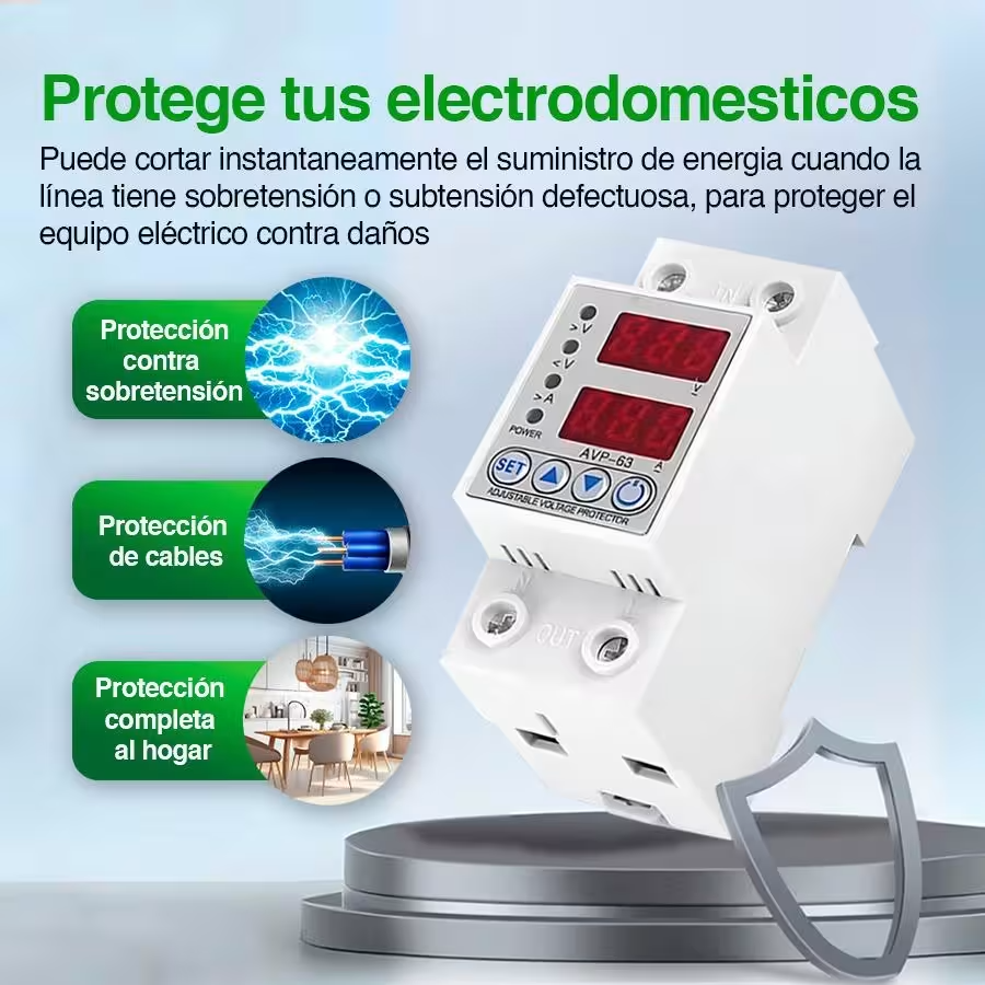 Protector De Voltaje Ajustable Digital 110v/60ah Sptline (+IVA)