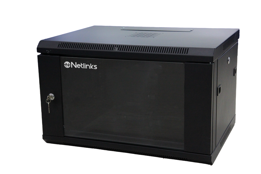 Gabinete 6u Rack De Pared Con Puerta Y Llave Netlinks (+IVA)