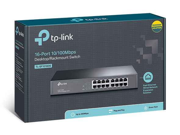 Switch 16 Puertos 10 / 100mbps Tl-sf1016ds Rack Tp-link (+IVA)