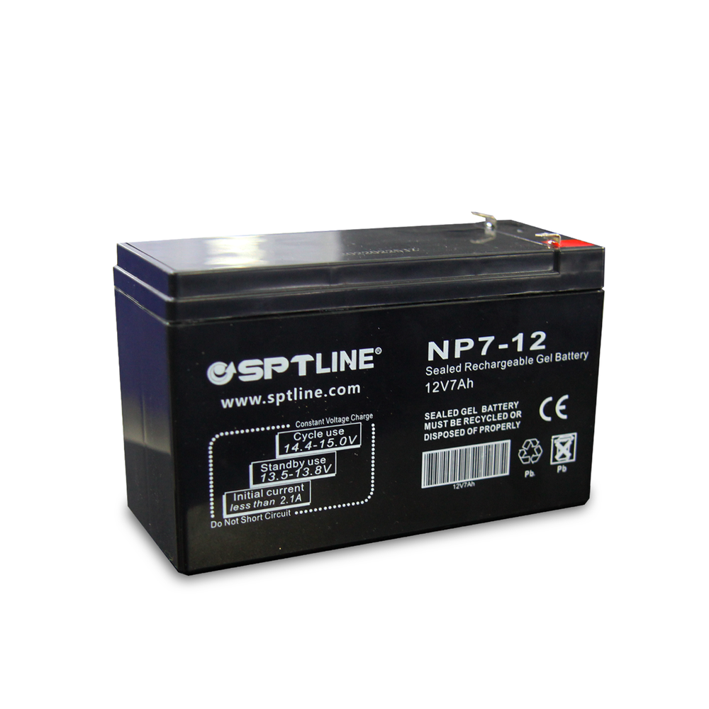 Batería Pila 12v 7ah Recargable Sptline Ups Cerco Eléctrico