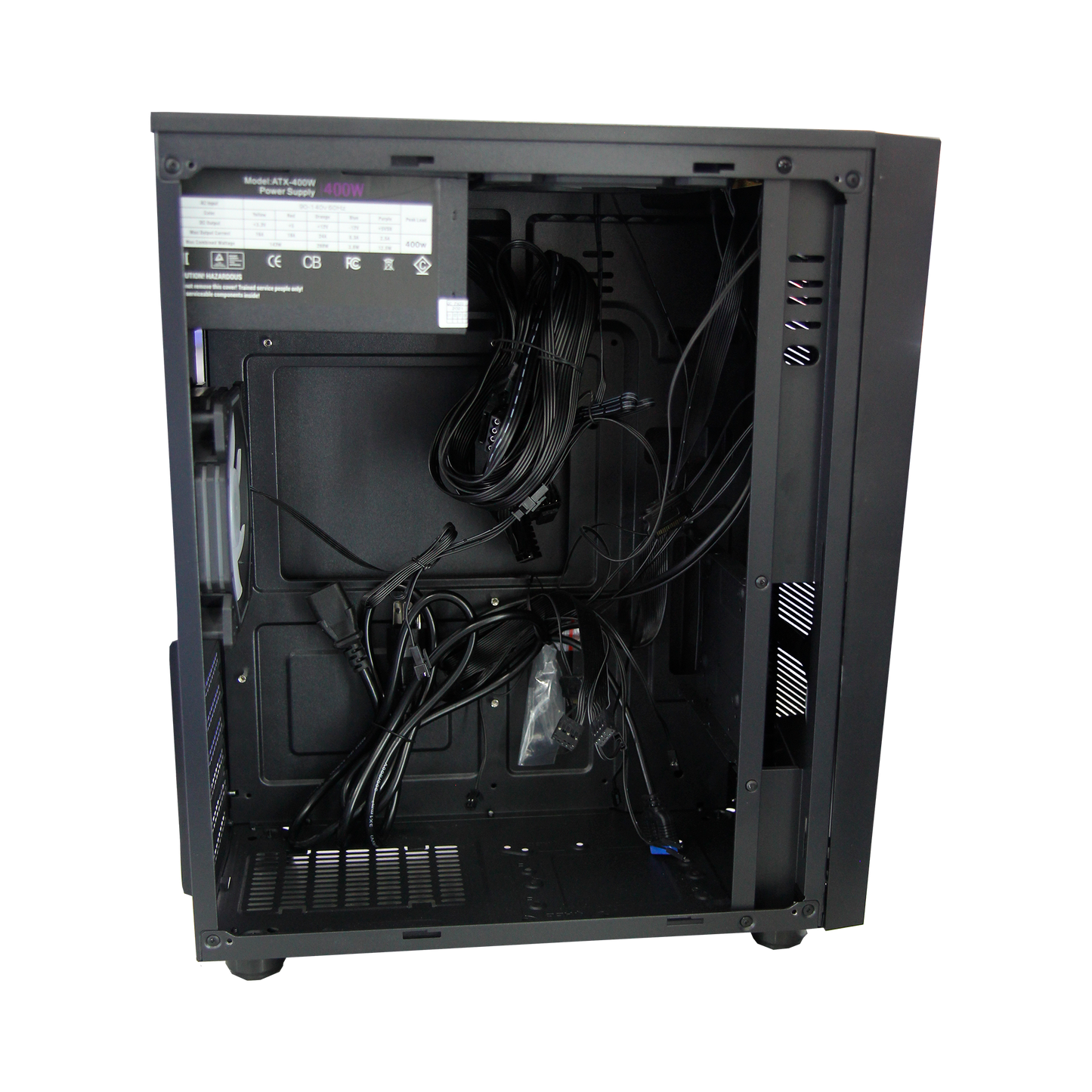 Case Atx Gamer Rgb Negro + Fuente De Poder 400w + Fan Cooler (+IVA)