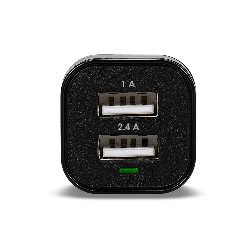 Cargador De Carro Dual 1 Y 2.4 A Argom Tech Negro (+IVA)
