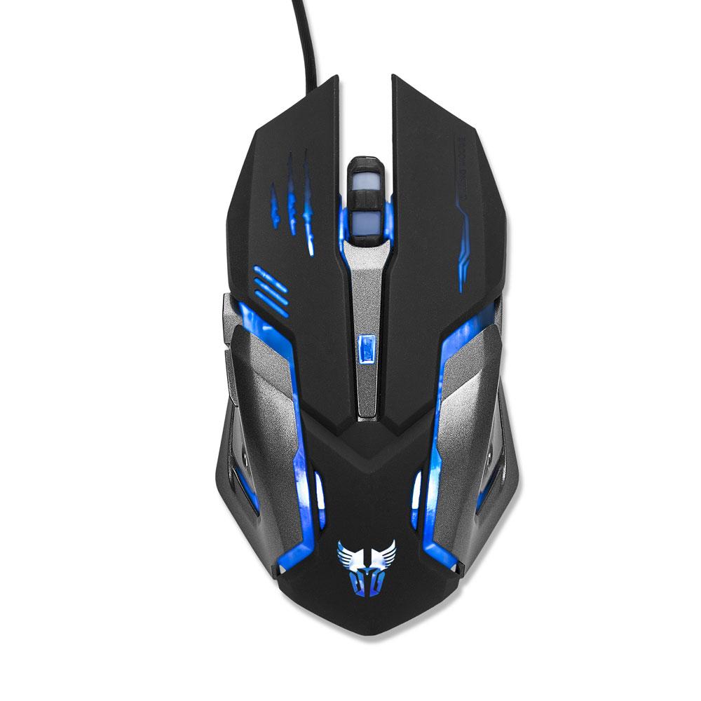 Mouse Gaming Alámbrico 3200dpi Negro Con Azul Argom Tech (+IVA)