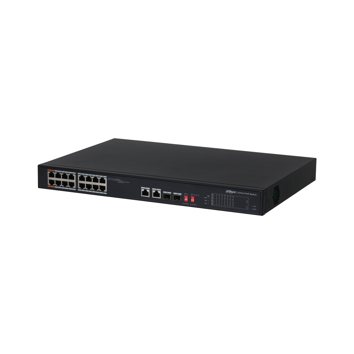 Switch 16 Puertos Dahua 10/100 Poe Rack Dh-pfs3218-16et-135 (+IVA)