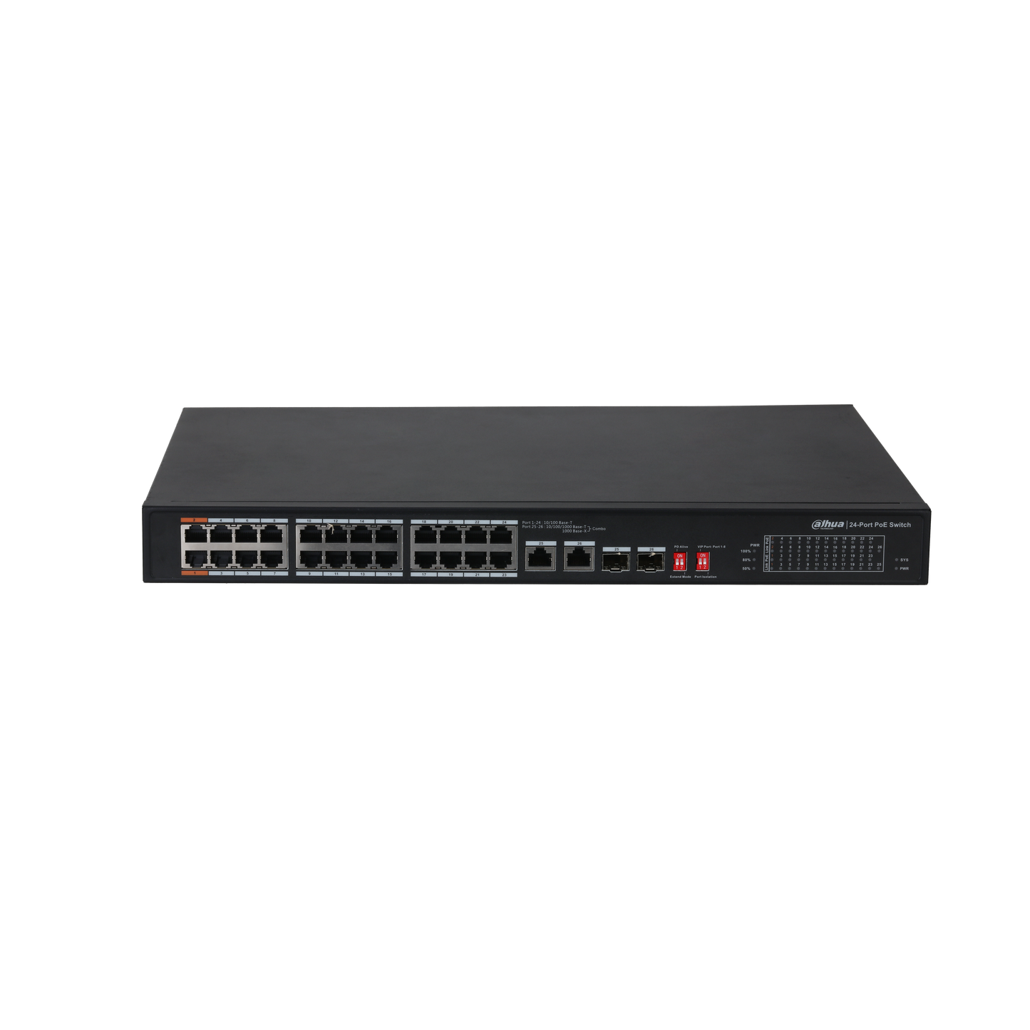 Switch 26 Puertos Dahua Gigabit Rack Dh-pfs3226-24et-240 (+IVA)