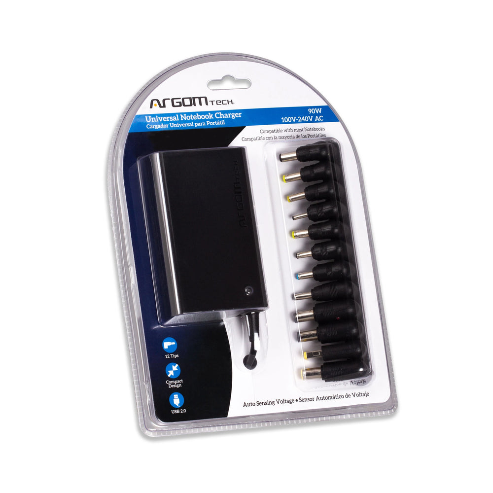 Cargador Delgado De Laptop Universal 90w Argom Tech (+IVA)
