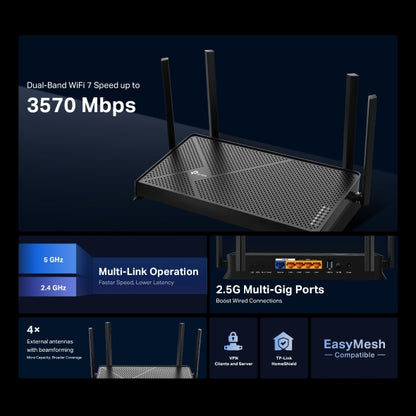Router Wifi 7 BE3600 TP-LINK Archer BE230 3.6Gbps