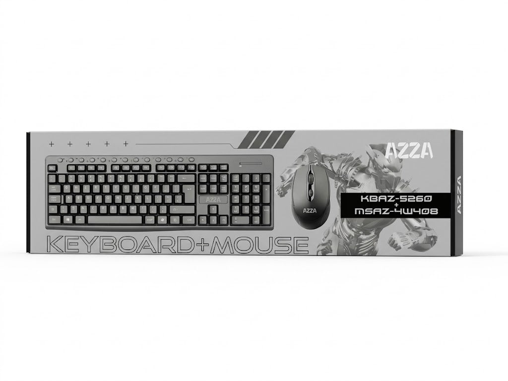 Combo Teclado y Mouse Inalámbrico Español AZZA KBAZ-5260+MSAZ-4W408 2.4Ghz