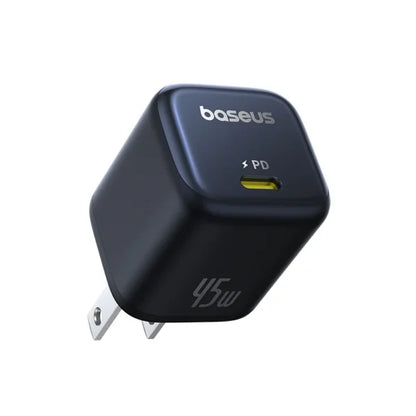 Cargador De Pared Baseus PicoGo Carga Rápida 1C 45W Negro