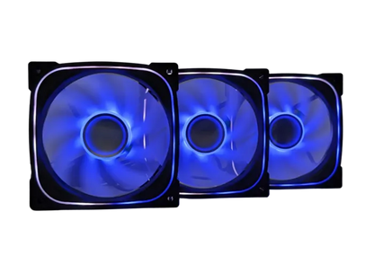 Fan Cooler Kit 3 en 1 Jemip Rage + Hub + Control Remoto 3x12cm (ARGB) Negro