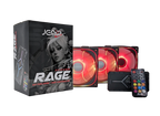 Fan Cooler Kit 3 en 1 Jemip Rage + Hub + Control Remoto 3x12cm (ARGB) Negro