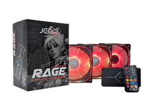 Fan Cooler Kit 3 en 1 Jemip Rage + Hub + Control Remoto 3x12cm (ARGB) Negro