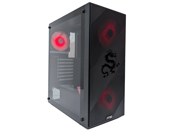 CASE JEMIP GAMING DRAGON ATX 3 FAN RGB NEGRO