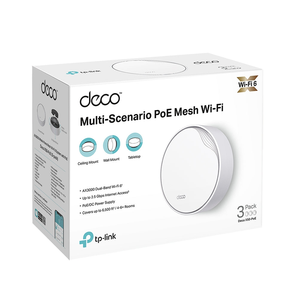 Router Deco X50-poe Tp-link Pack 3und Ax3000 Wifi 6 (+IVA)