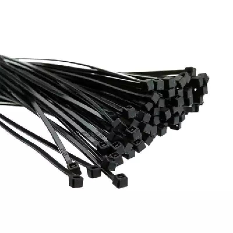 Tirrap Tirraje Amarre Plástico 30cm 3.6mm Bolsa 100und Negro
