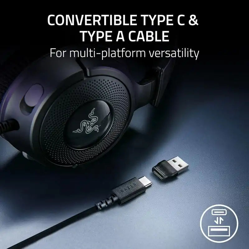 Audífono Gaming con Micrófono Razer Kraken V4 X (USB/USB-C) Negro
