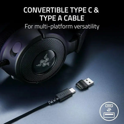 Audífono Gaming con Micrófono Razer Kraken V4 X (USB/USB-C) Negro