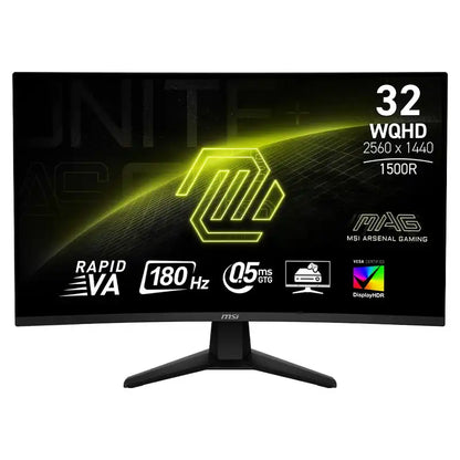 Monitor Gaming Curvo 32" MSI MAG 32CQ6F 2K 180HZ RapidVA