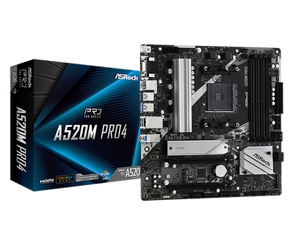Tarjeta Madre ASRock A520M PRO 4 M-ATX Socket AM4 DDR4