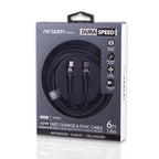 Cable Tipo C A Tipo C 65 W Nylon Trenzado 1.8mts Argomtech Negro (+IVA)