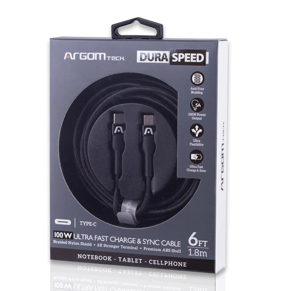 Cable Tipo C A Tipo C 100w Nylon Trenzado 1.8mts Argomtech (+IVA)