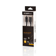 Cable Tipo C A C Negro 1,8m Usb 3.1 Carga Rápida Argom Tech (+IVA)