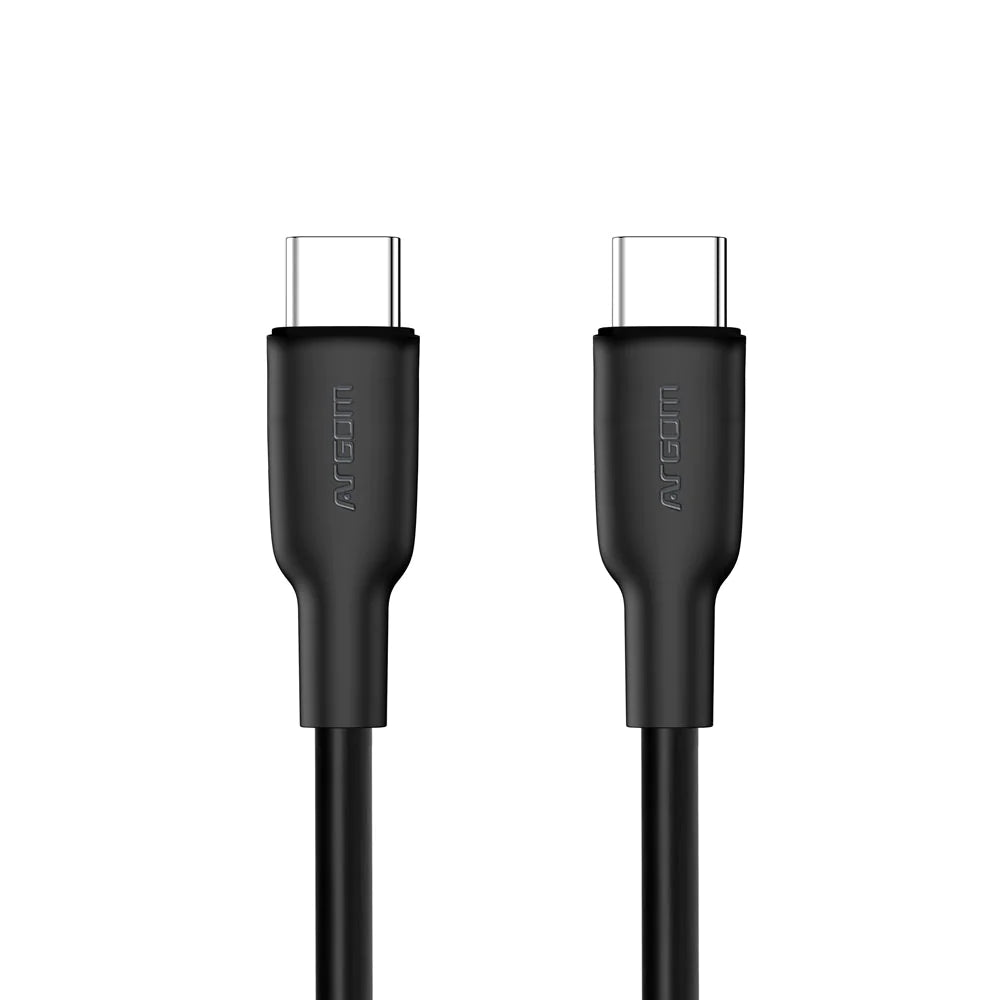 Cable Tipo C A Tipo C 65w Silicon Flexible 1.8mts Argomtech Negro (+IVA)