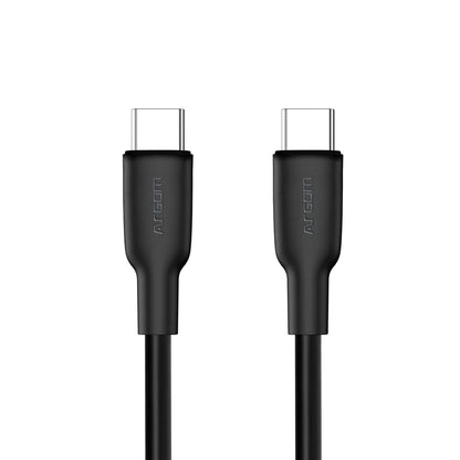 Cable Tipo C A Tipo C 65w Silicon Flexible 1.8mts Argomtech Negro (+IVA)