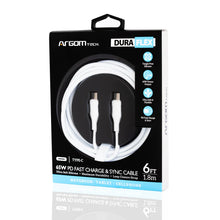 Cable Tipo C A Tipo C 65w Silicon Flexible 1.8mts Argomtech Blanco (+IVA)