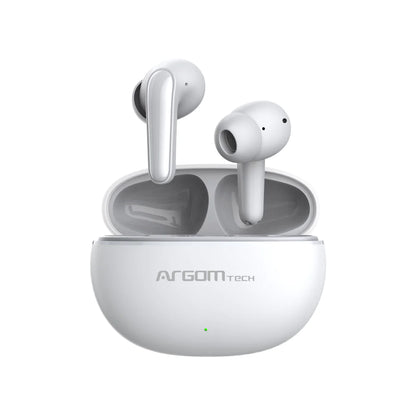 Audífonos Inalámbrico Bluetooth Argomtech SkeiPod Enc E20 Blanco (+IVA)