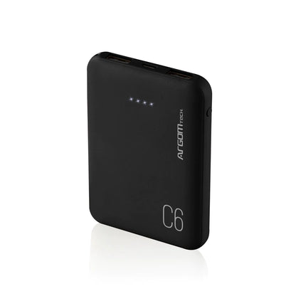 Cargador Power Bank Argom C6 Compact 6000 Mah Negro Portátil (+IVA)