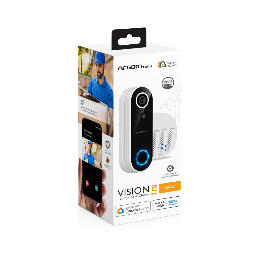 Video Portero Wifi 1080p Hd Con Módulo De Timbre Argomtech Visión 2 (+IVA)