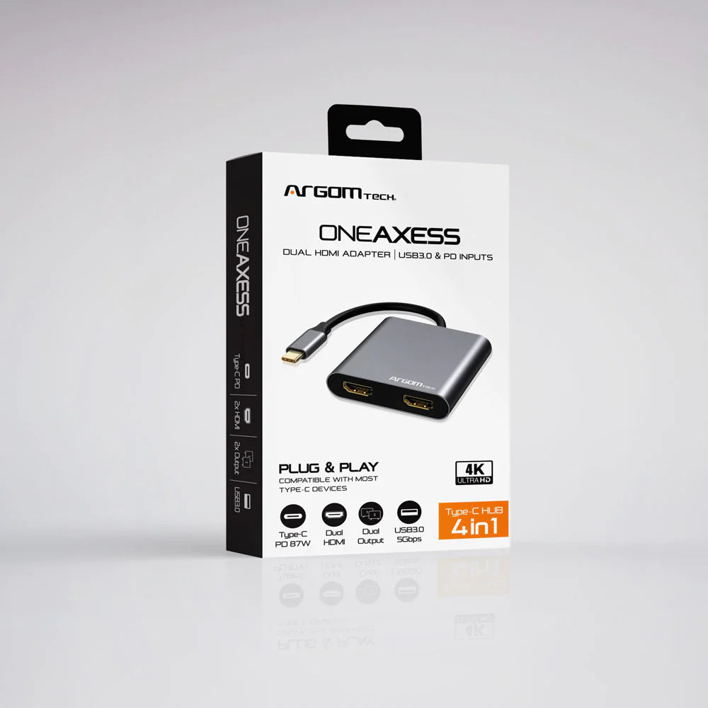 Convertidor Adaptador Tipo C Macho A Dual Hdmi Hembra 4 En 1 (+IVA)
