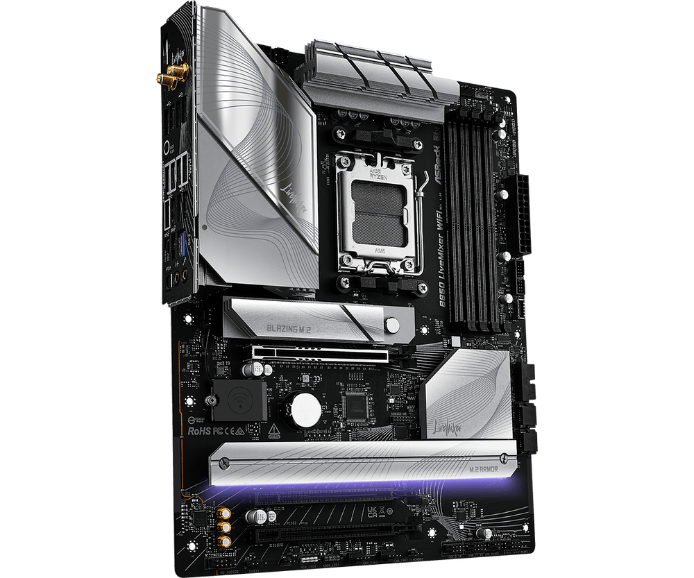 Tarjeta Madre ASRock B850 Livemixer WiFi 7 AM5 DDR5