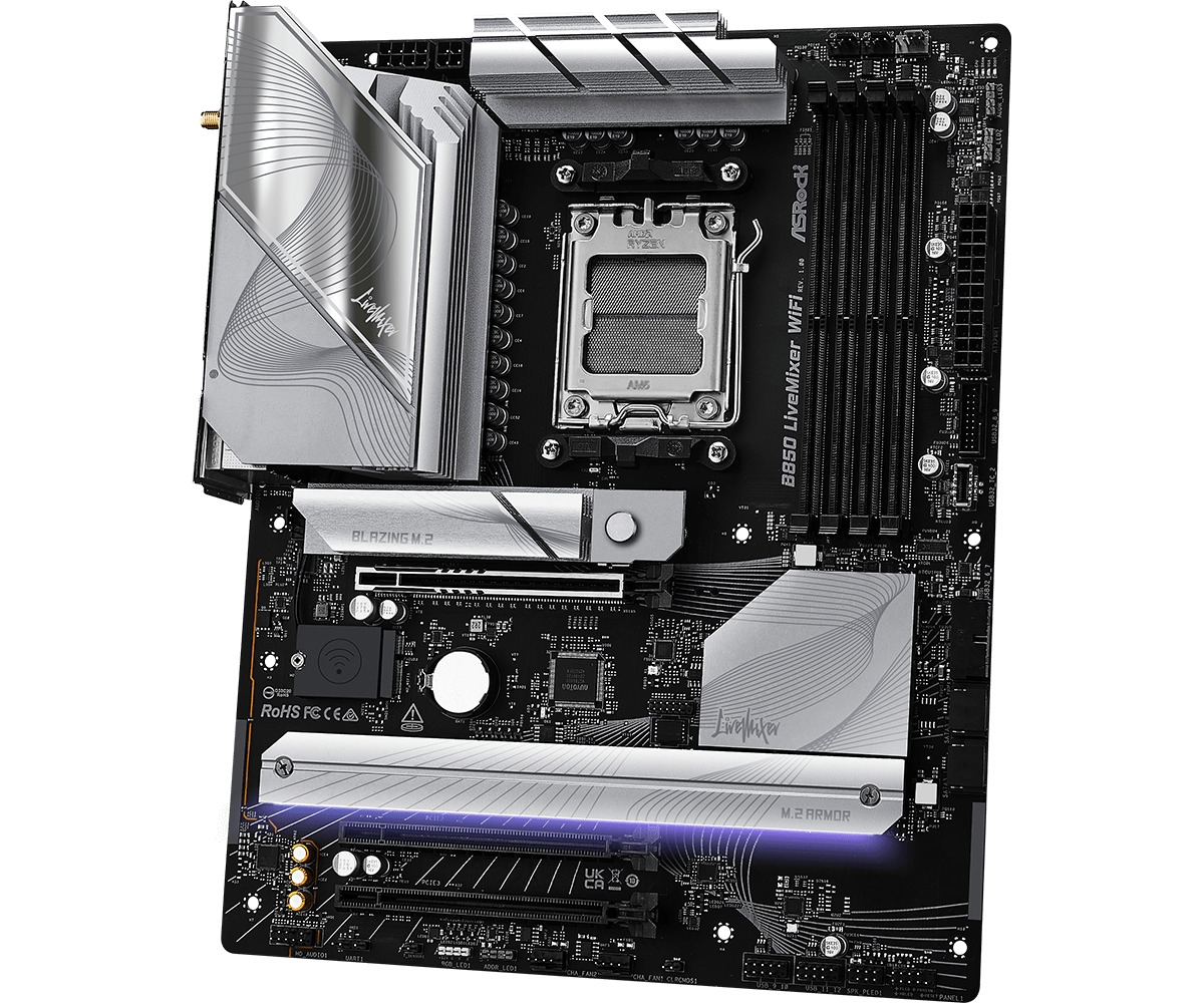 Tarjeta Madre ASRock B850 Livemixer WiFi 7 AM5 DDR5