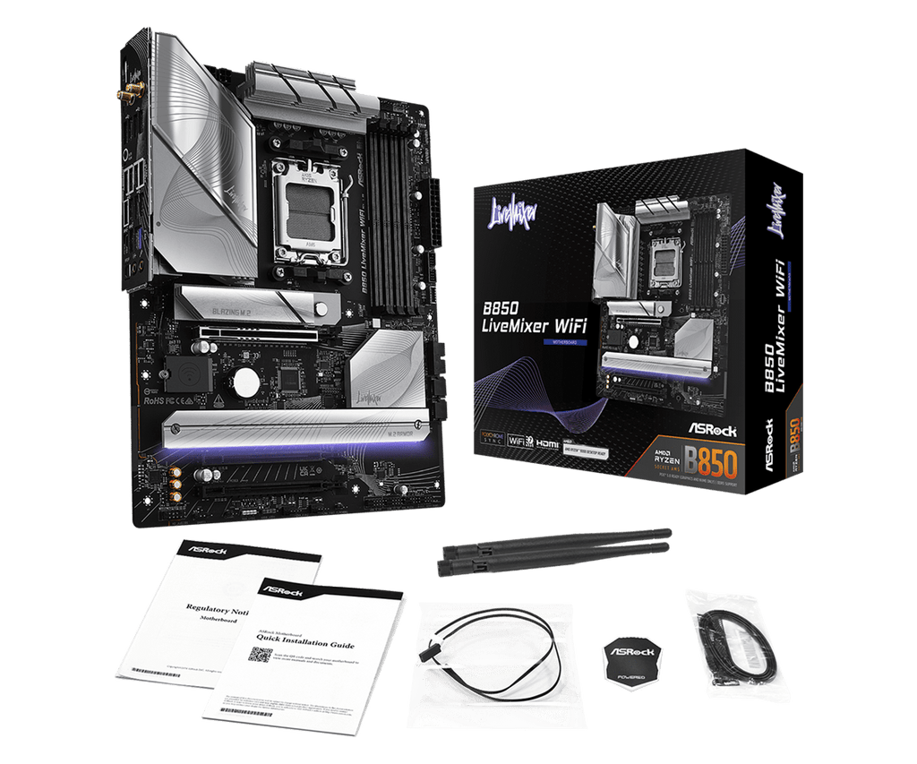 Tarjeta Madre ASRock B850 Livemixer WiFi 7 AM5 DDR5