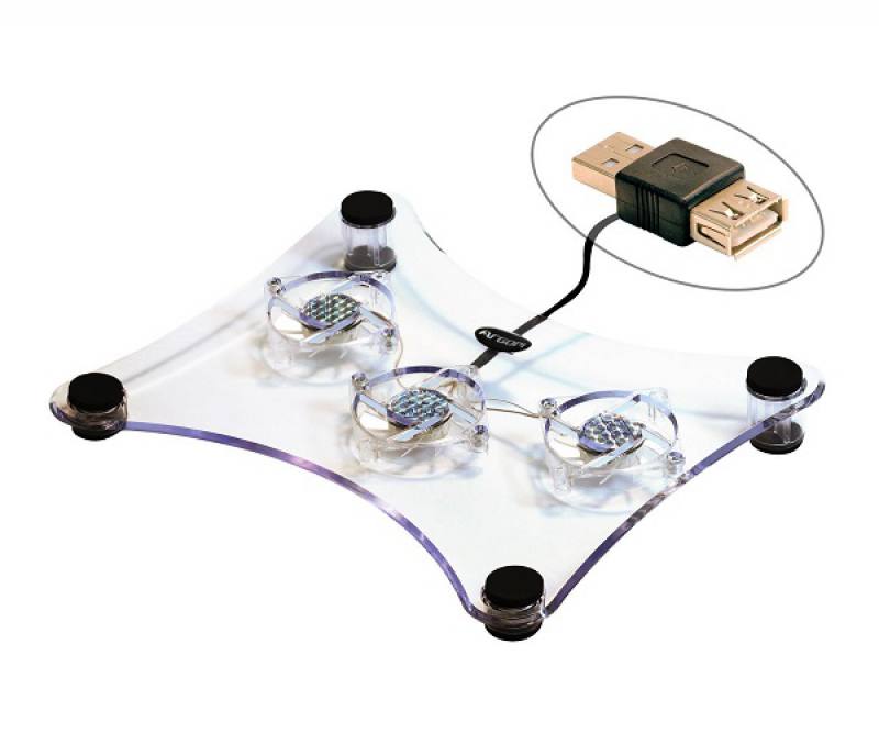 Base 3 Fan Cooler Portatil Para Laptop Led 14 Pulgadas Argomtech (+IVA)