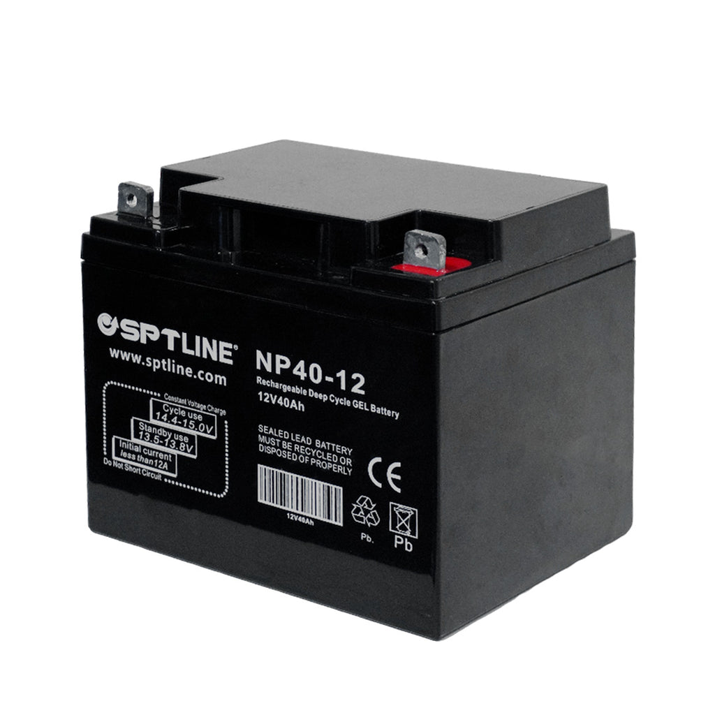 Batería Pila 12v 40ah Recargable Sptline Ups Paneles Solares (+IVA)