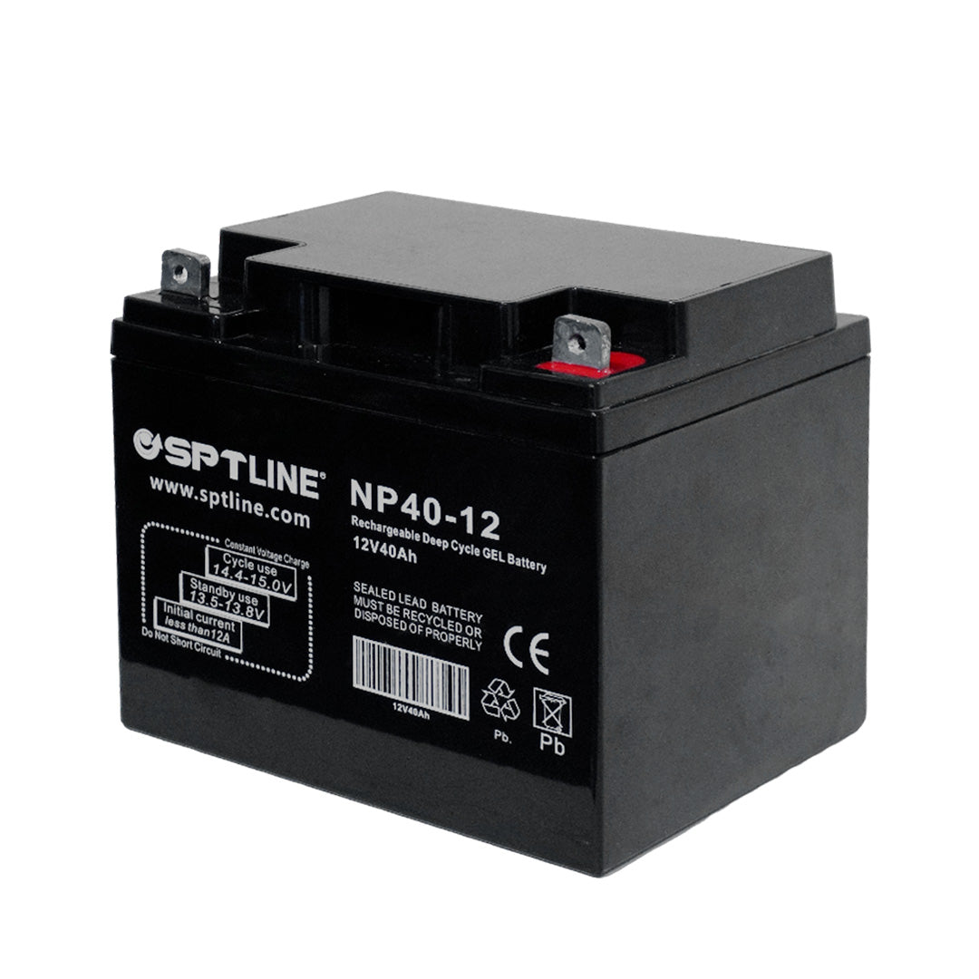 Batería Pila 12v 40ah Recargable Sptline Ups Paneles Solares (+IVA)