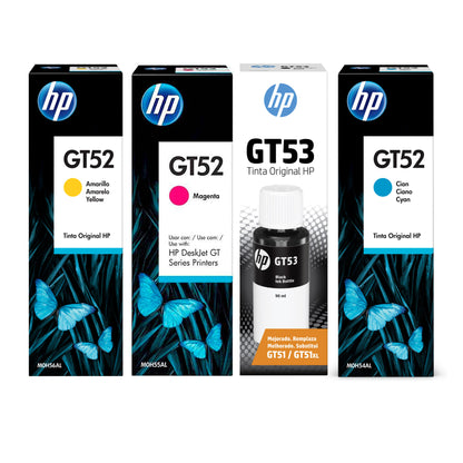 Tintas HP GT52 y GT51/GT53 (Colores varios) Impresoras Tinta Continua