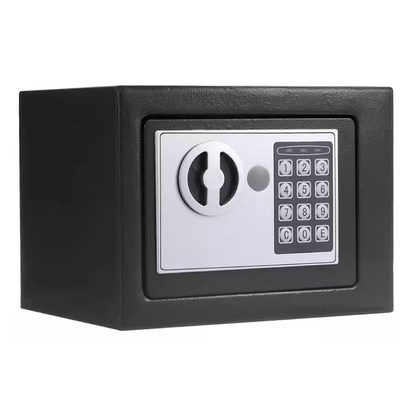 Caja Fuerte Digital con Combinación Electrónica Y Llaves de pared Negro