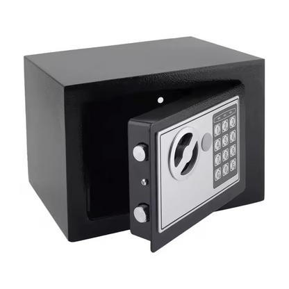 Caja Fuerte Digital con Combinación Electrónica Y Llaves de pared Negro