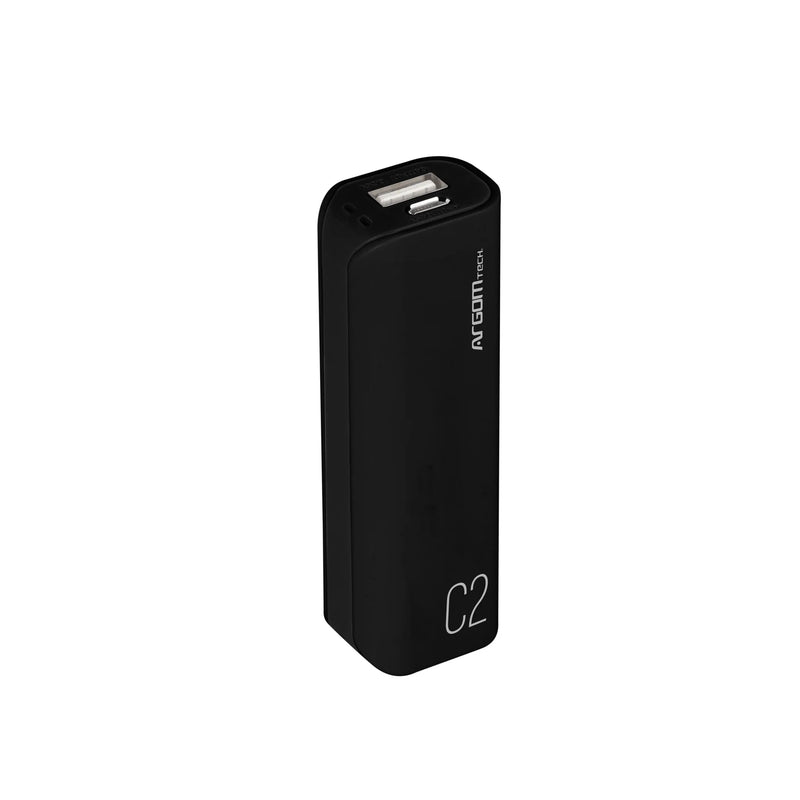 Cargador Power Bank Argom C2 Compact 2500 Mah Negro Portátil