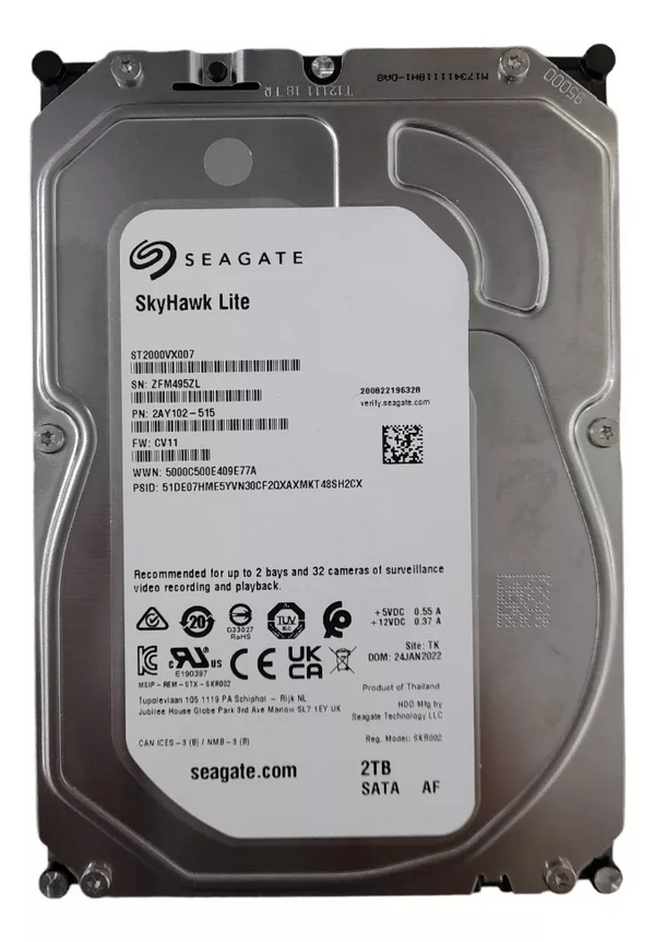 Disco Duro 2tb Seagate Skyhawk Especial Cctv 24-7 (+IVA)